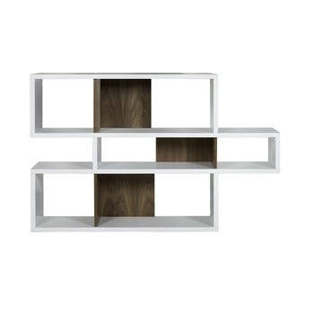 Bibliotecă cu detalii în decor de lemn de nuc temahome london small, 156 x 100 cm