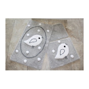 Set 3 covorașe de baie confetti bathmats birdie