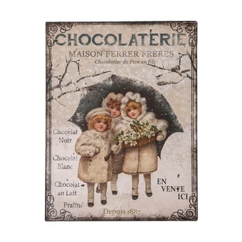Tăbliță metal antic line chocolaterie, 25 x 33 cm