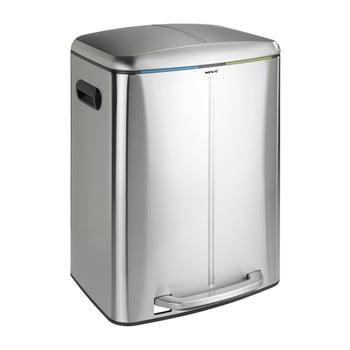 Coș de gunoi cu 2 compartimente wenko, 2 x 20 l, oţel inoxidabil