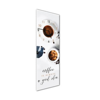 Ceas de perete styler glassclock coffee time, 20 x 60 cm