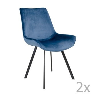 Set 2 scaune House Nordic Drammen, albastru