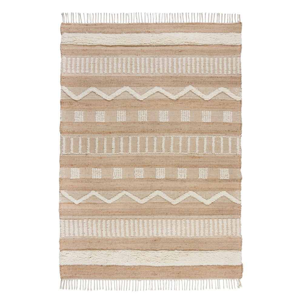 Béžový jutový koberec Flair Rugs Medina, 120 x 170 cm