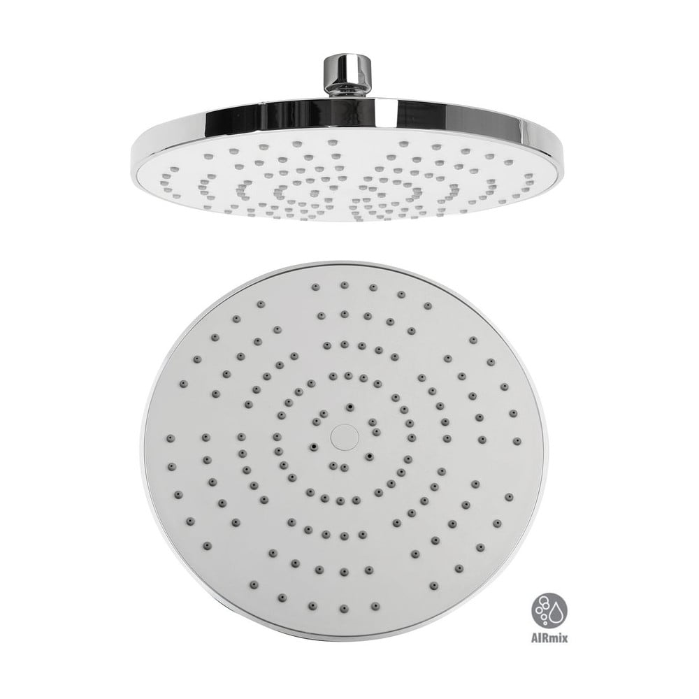 Plastová hlavová sprcha v leskle stříbrné barvě ø 20 cm – Sapho