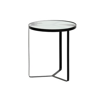 Măsuță auxiliară din metal cu blat din sticlă bepurehome fly, ⌀ 45 cm