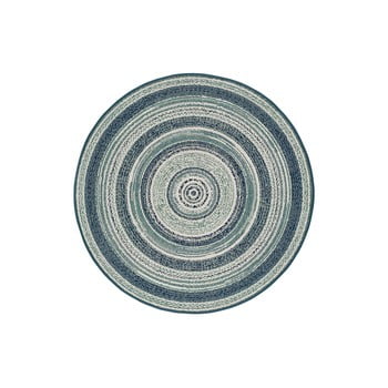 Covor pentru exterior universal verdi, ⌀ 120 cm, albastru