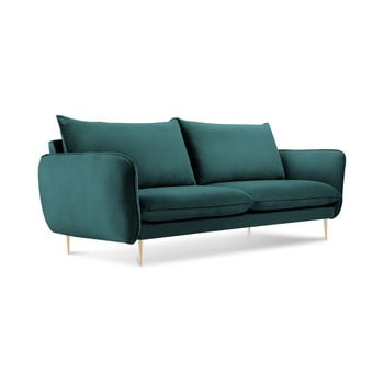 Canapea cu tapițerie din catifea cosmopolitan design florence, verde petrol