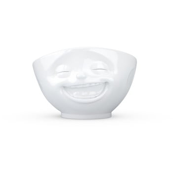 Bol porțelan zâmbet 58products, alb