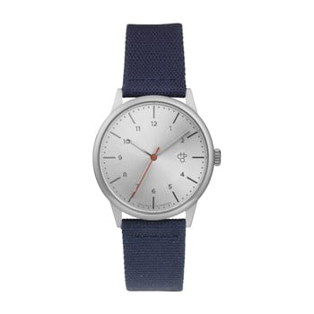 Ceas, curea din piele artificială chpo rawiya classic, albastru-argintiu