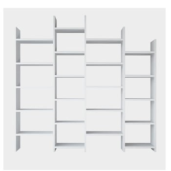 Bibliotecă skyler white, înălțime 192 cm, alb