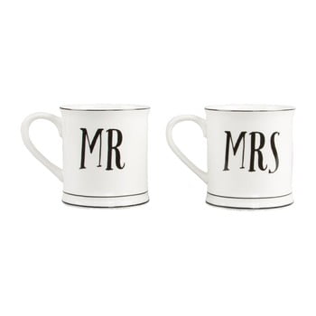 Set 2 căni din ceramică sass & belle mr & mrs