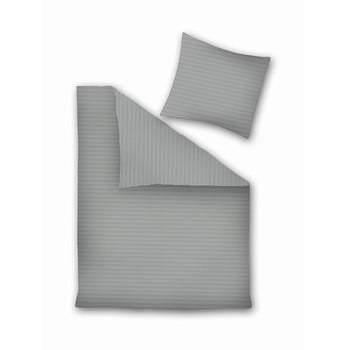 Lenjerie pentru pat din micropercal DecoKing, 135 x 200 cm, gri