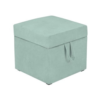 Taburet cu spațiu pentru depozitare kicoti cube, verde mentă
