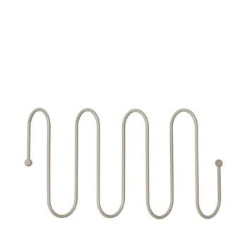 Cuier de perete cu 4 cârlige blomus curl, gri