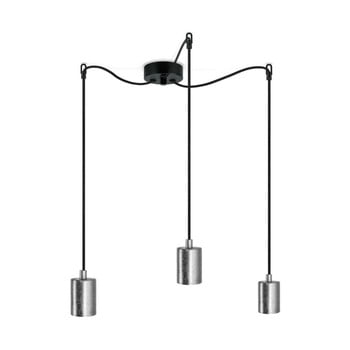 Corp de iluminat cu 3 cabluri bulb attack cero, negru - argintiu