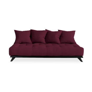 Canapea karup design senza black/bordeaux, roșu închis