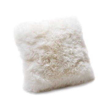 Pernă din blană de oaie Royal Dream Sheepskin, 30 x 30 cm, alb