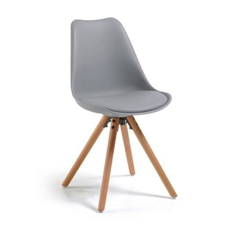 Scaun cu picioare din lemn de fag loomi.design lumos, gri