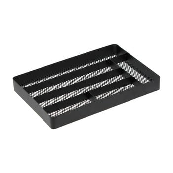 Suport tacâmuri YAMAZAKI Tower Cutlery, negru