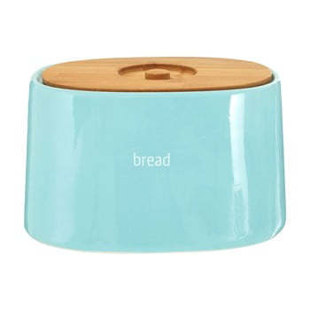 Recipient pentru pâine cu capac din lemn de bambus premier housewares fletcher, 800 ml, albastru