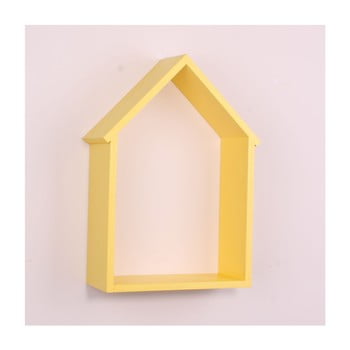 Raft de perete din lemn north carolina scandinavian home decors house, galben