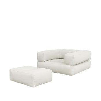 Fotoliu extensibil karup design cube natural, bej