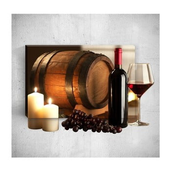 Tablou de perete 3D Mosticx Wine Barrel, 40 x 60 cm