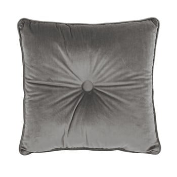 Pernă tiseco home studio velvet button, 45 x 45 cm, gri