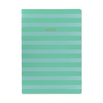 Caiet a4 go stationery teal stripe, albastru - verde