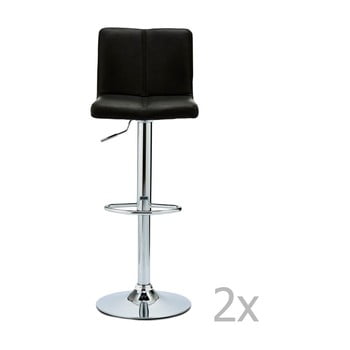 Set 2 scaune de bar furnhouse coco, negru