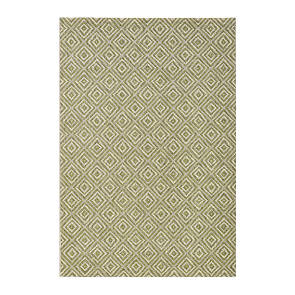 Zelený venkovní koberec NORTHRUGS Karo, 160 x 230 cm