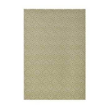 Covor adecvat interior/exterior bougari karo, 140 x 200 cm, verde