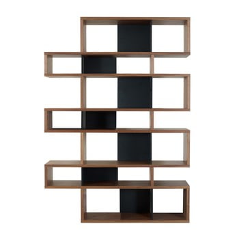 Bibliotecă temahome london 003 walnut, negru