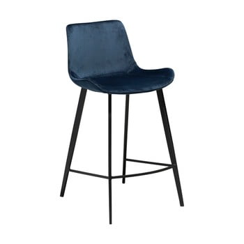 Scaun bar dan–form denmark hype velvet, albastru închis