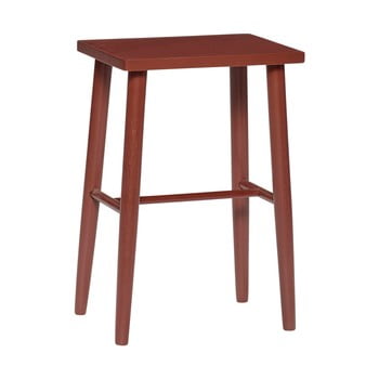 Scaun bar din lemn de stejar Hübsch Oak Bar stool, înălțime 52 cm, roșu imagine