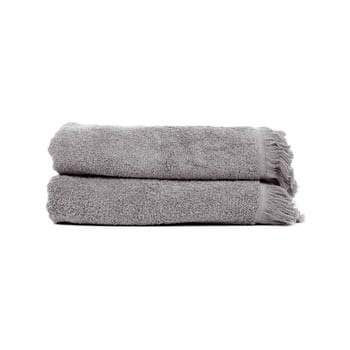 Set 2 prosoape de baie din 100% bumbac bonami, 70 x 140 cm, gri antracit