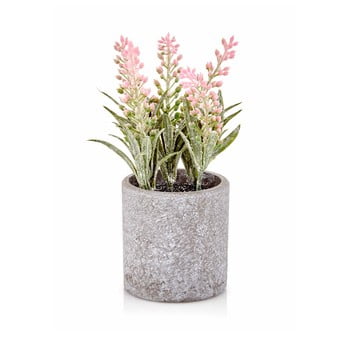 Floare artificială în ghiveci din beton the mia provence, roz