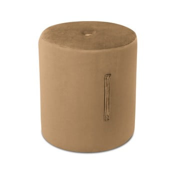 Puf mazzini sofas fiore, ⌀ 40 cm, maro deschis