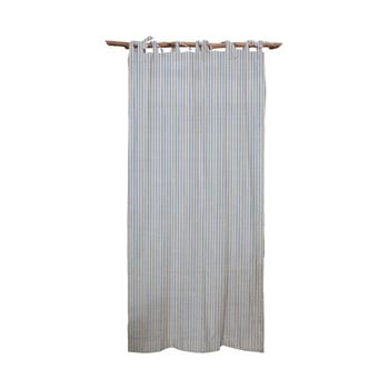 Draperie linen cuture cortina hogar blue marine stripes, albastru