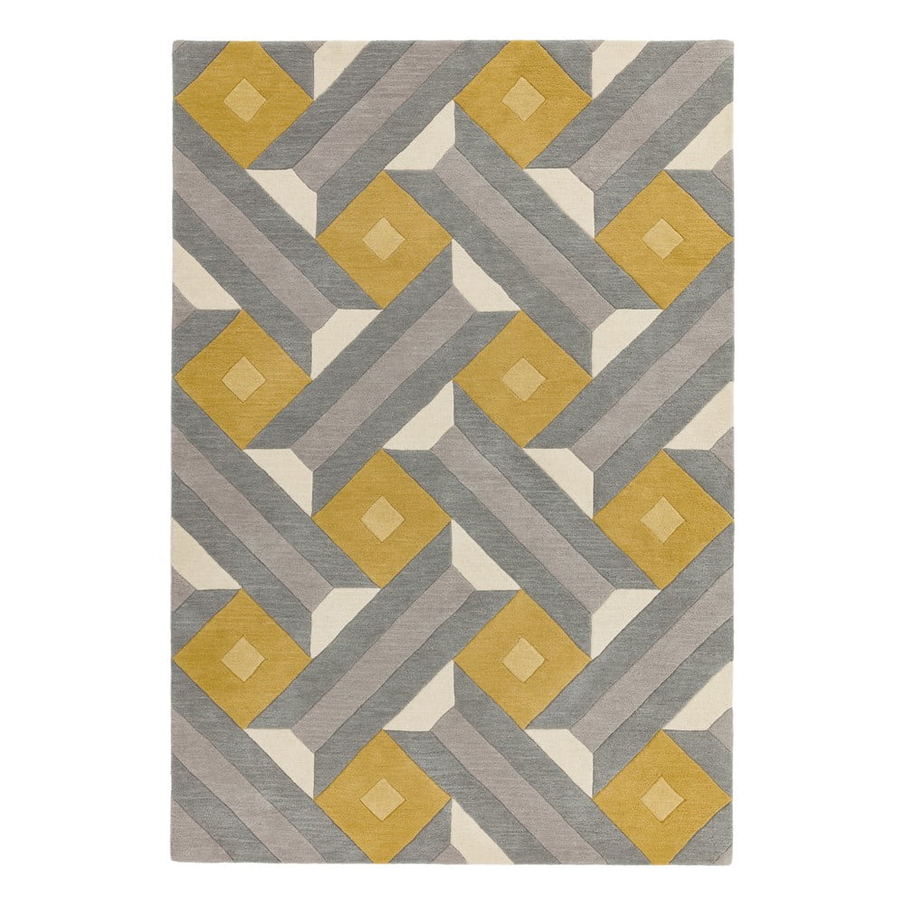 Šedo-žlutý koberec Asiatic Carpets Reef Motif, 120 x 170 cm