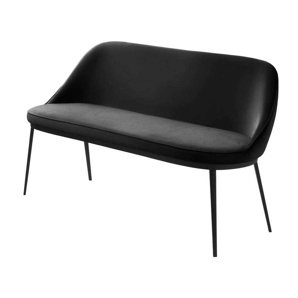 Černá pohovka z imitace kůže 144 cm Gain – Unique Furniture