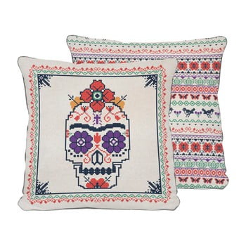 Față de pernă reversibilă Madre Selva Sugar Skull, 45 x 45 cm