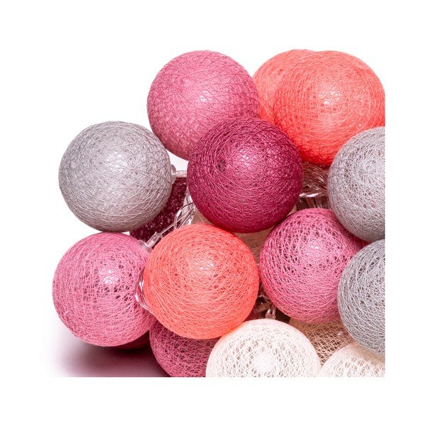 Oranžový světelný řetěz s LED žárovkami Luuka, 30 světýlek