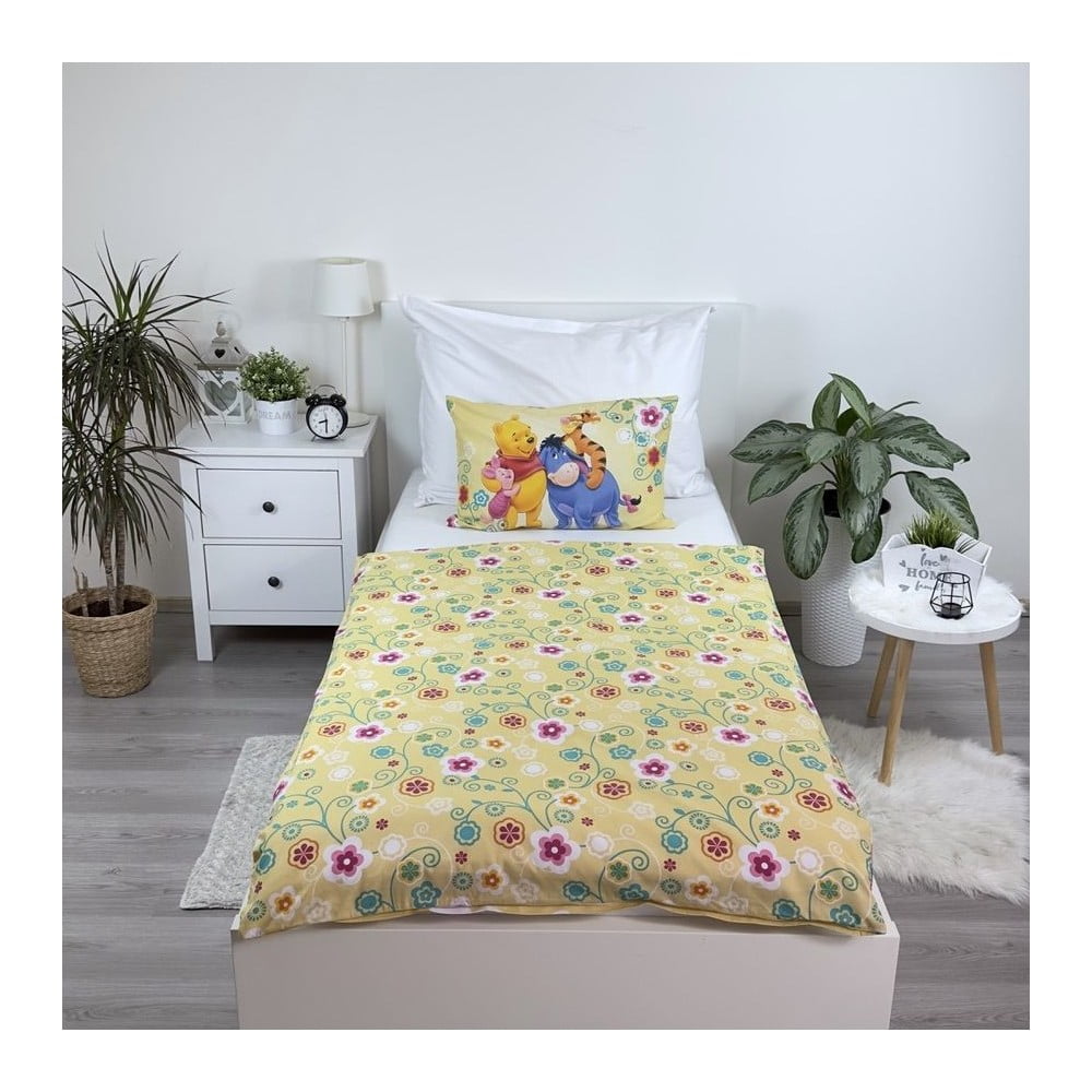 Produktové foto Bavlněné dětské povlečení do postýlky 100x135 cm Winnie-the-Pooh – Jerry Fabrics