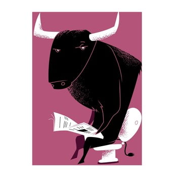 Tablou bull, 45 x 70 cm
