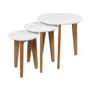 Set 3 măsuțe auxiliare actona abin round