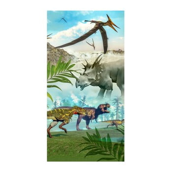 Prosop de plajă cu imprimeu HIP Dinoworld, 150 x 75 cm
