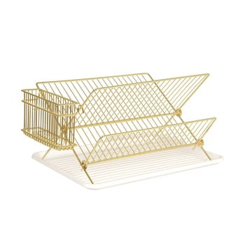 Suport pentru scurs vase present time rack, auriu