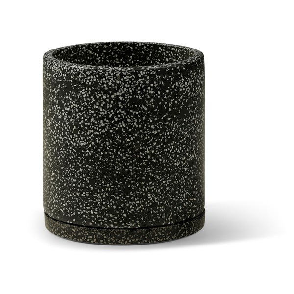 Černý květináč Bonami Selection Terrazzo, ø 34 cm