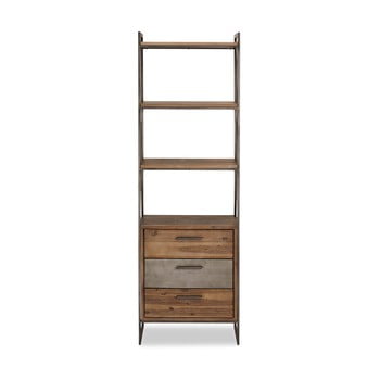 Bibliotecă din lemn masiv furnhouse mallorca, maro